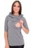 MijaCulture 2 in1 3/4 Maternity and Nursing Shirt Sweatshirt Monica 7134 Grey